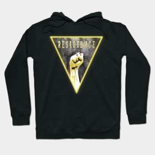 Resistance Yellow Grunge Fist Hoodie